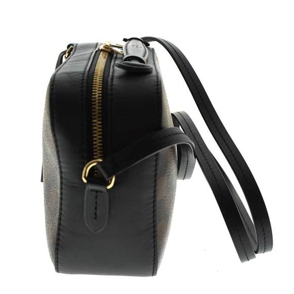 Louis Vuitton Monica Damier Santa Bag Canvas Black Brown Shoulder - Picture 1 of 10